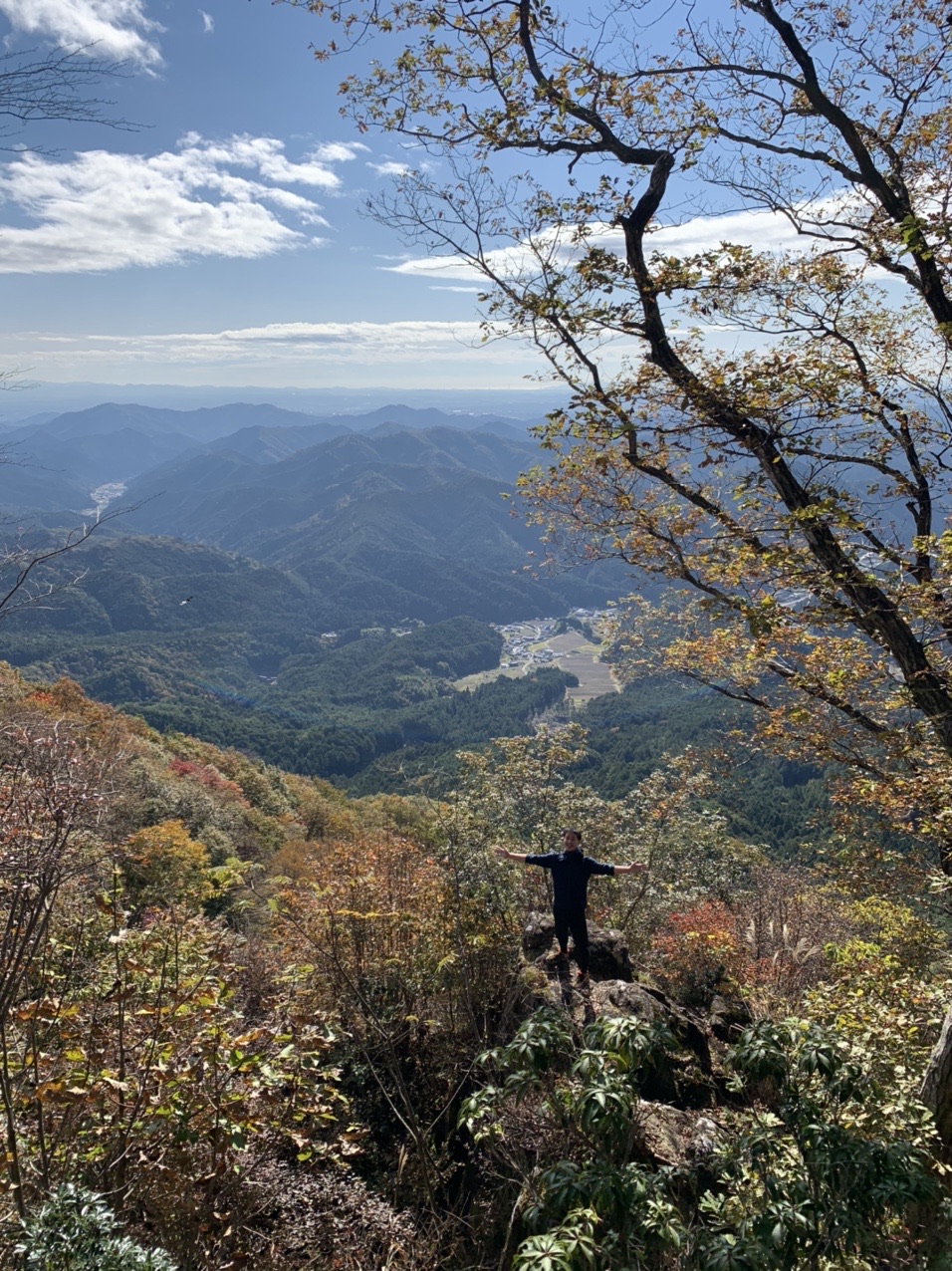 笠形山の山頂からの眺め