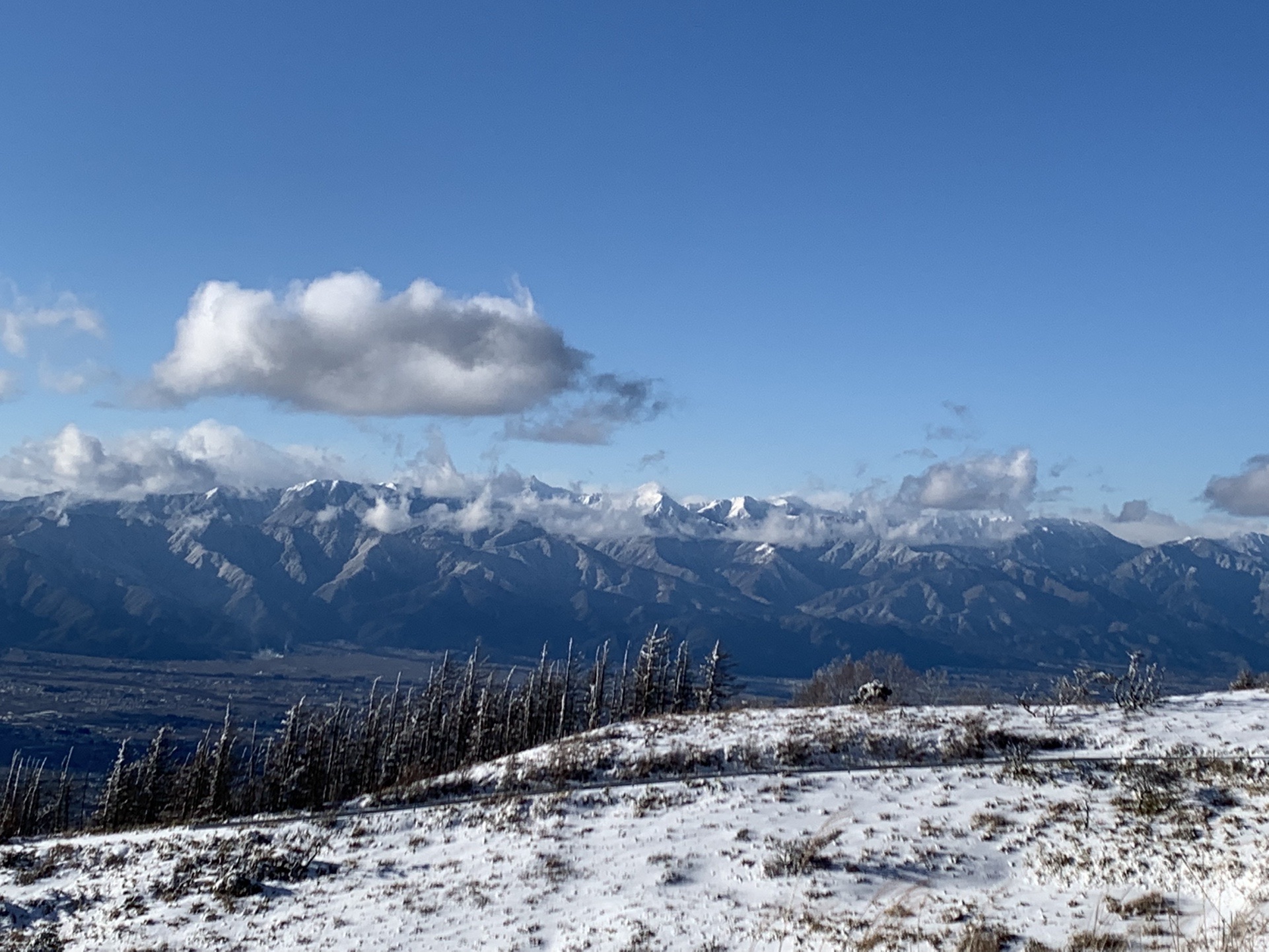 鉢伏山から見た北アルプスの全景