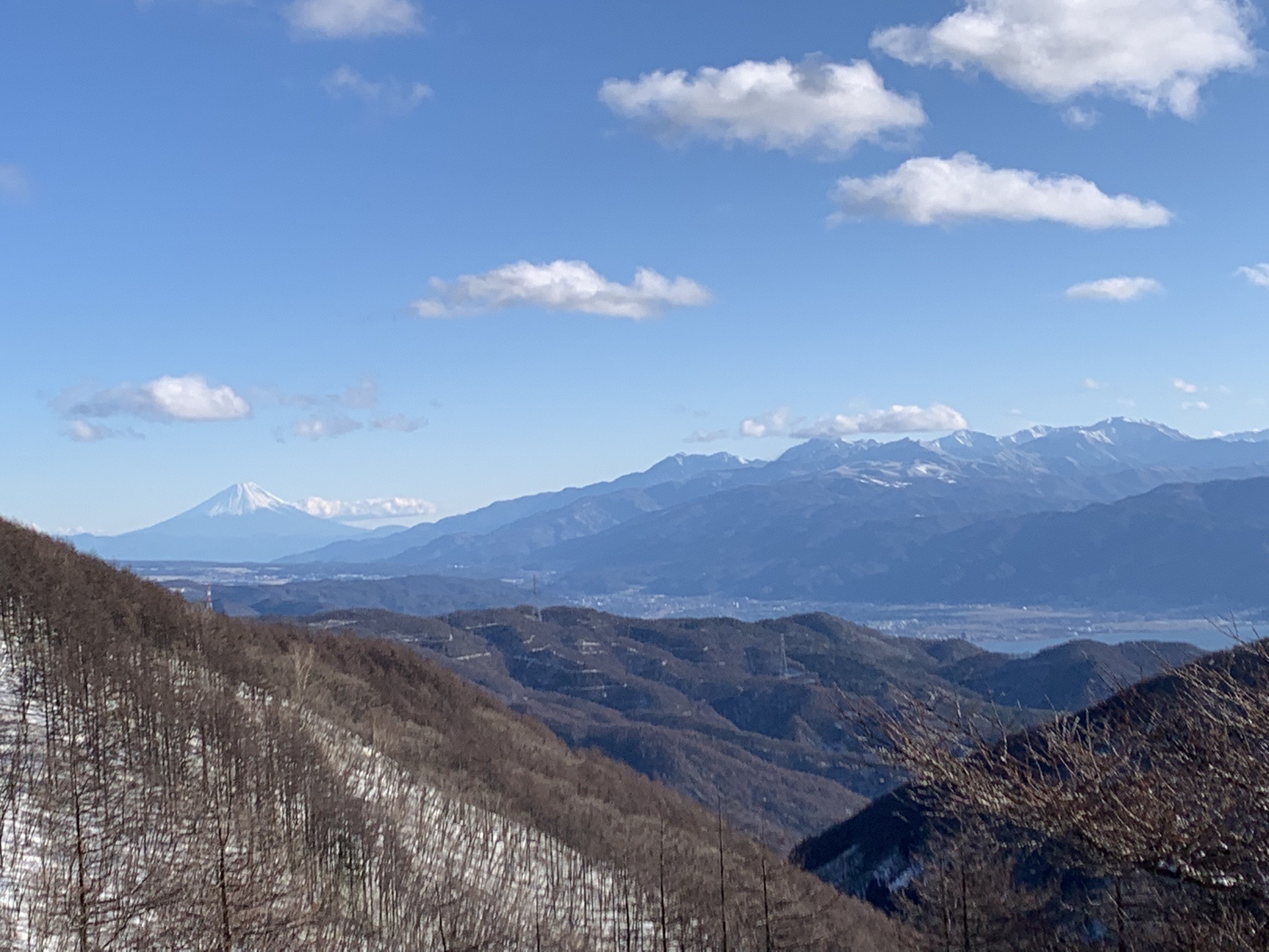 南アルプスと富士山