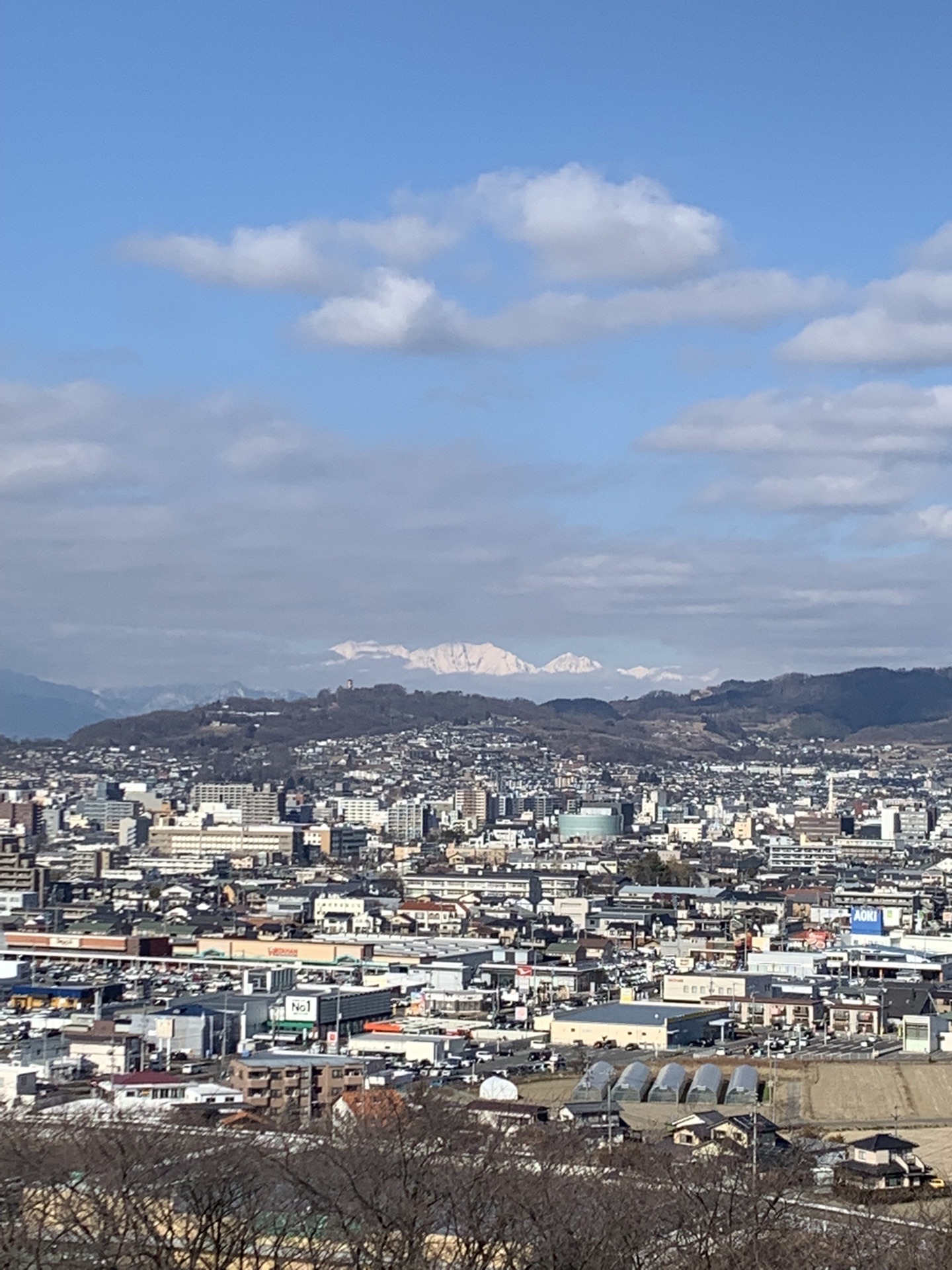 弘法山から見下ろす松本市街