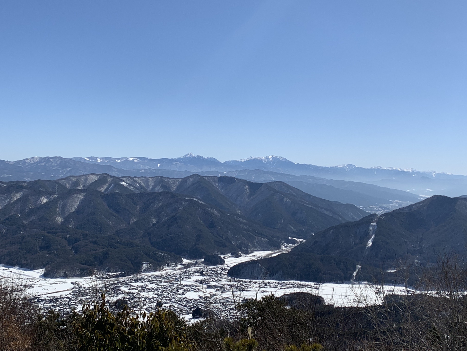 霧訪山から見た南アルプス