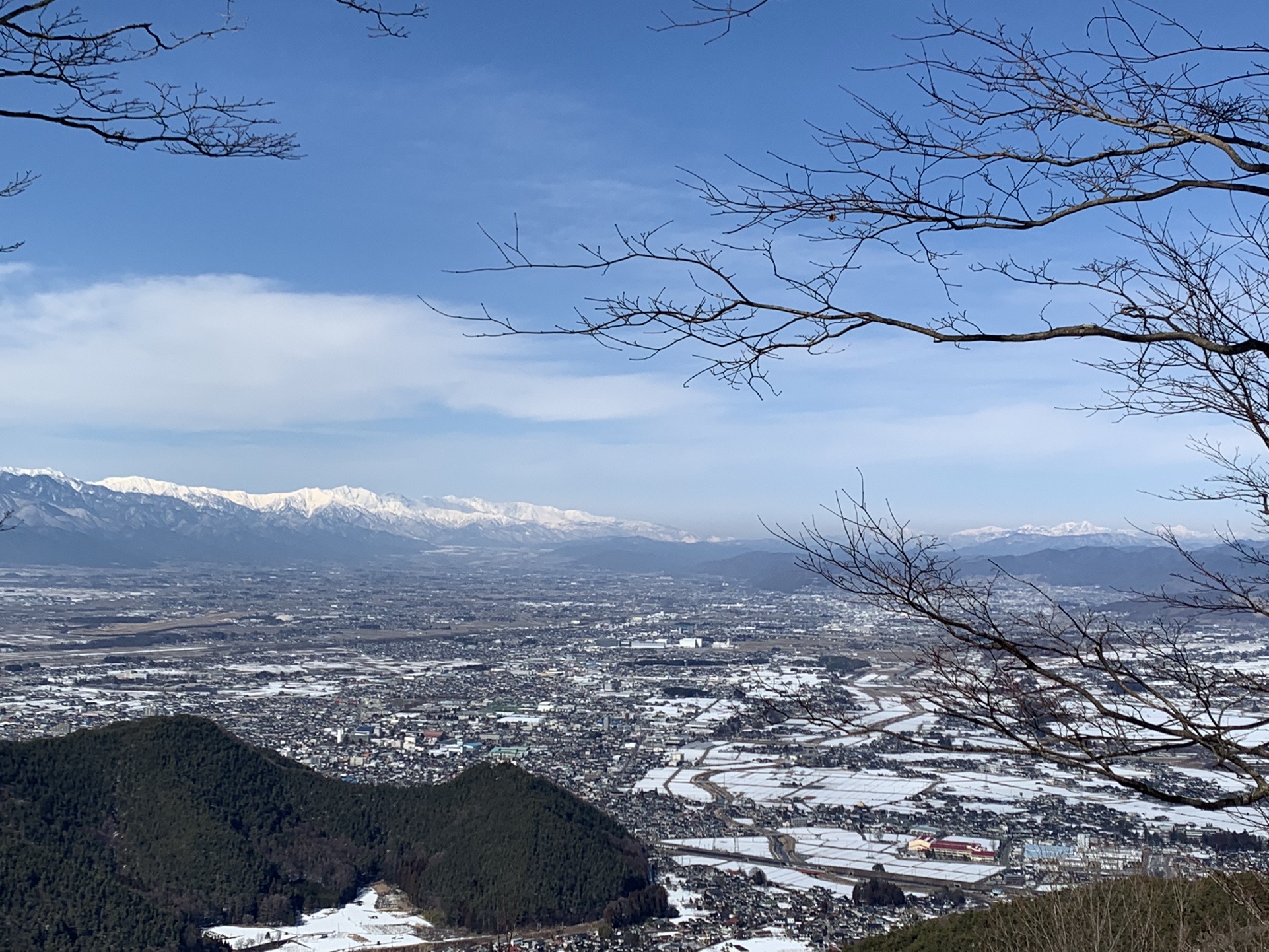 洞ヶ峰から見た松本平